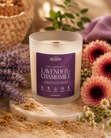 Lavender Chamomile Candle | Natural Coconut-Soy Candle for Relaxation | Inner Bloom