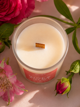 Rose Peony Candle | Floral Natural Soy Candle | Wood Wick | Inner Bloom