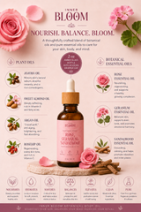 Rose Geranium Body Oil | Luxury Floral Skin Oil | Sandalwood Rosehip | Inner Bloom