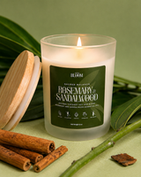 Sandalwood Rosemary Candle | Grounding Natural Coconut-Soy Wax Candle | Inner Bloom