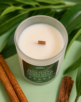 Sandalwood Rosemary Candle | Grounding Natural Coconut-Soy Wax Candle | Inner Bloom