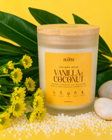 Coconut Vanilla Candle | Cozy Natural Coconut-Soy Candle | Wood Wick | Inner Bloom